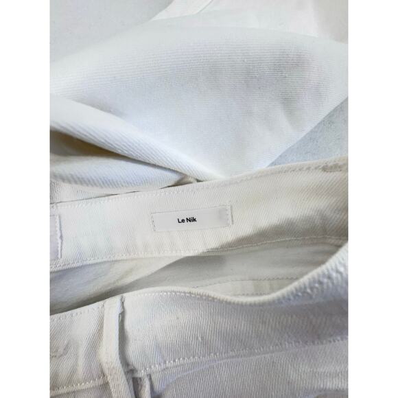 Frame Le Nik Slim White Jeans 27 Coastal Preppy Minimal Chic Classic Denim Pants - Picture 6 of 9